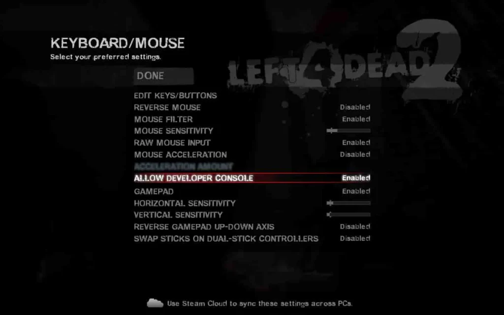 Left 4 Dead 2 Hileleri ve Kodları 1 Left 4 Dead 2 geliştirici konsolunu aktif etme ayarları - Left 4 Dead 2 Hileleri ve Kodları