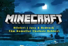Minecraft Hileleri | Java & Bedrock Tüm Komutlar Eksiksiz Rehberi "Minecraft hileleri ve tüm komutlar tam liste 2026: Java ve Bedrock rehberi