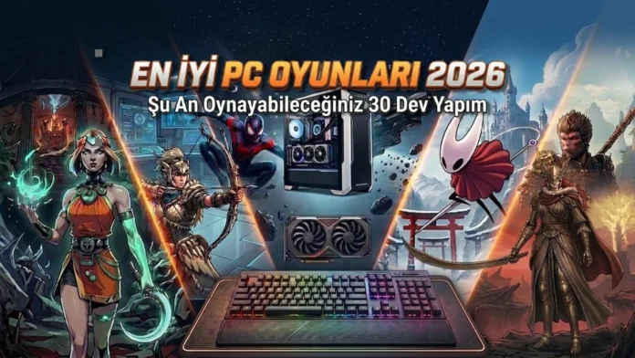 En iyi PC oyunları 2026 listesi: Hades II, Baldur's Gate 3, Hollow Knight Silksong ve Black Myth Wukong gibi popüler yapımların yer aldığı öne çıkan görsel
