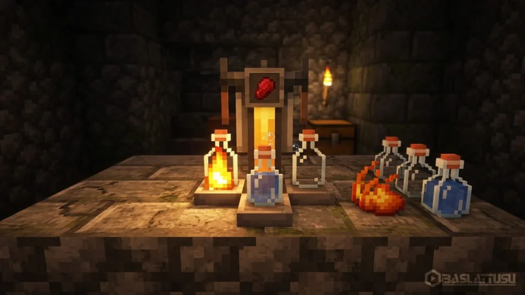 Minecraft İksir Rehberi - İksir Standı (Brewing Stand) ve Zorunlu Ekipmanlar