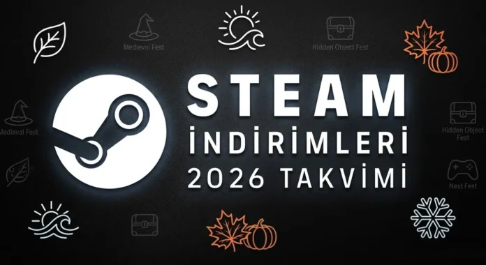Steam İndirimleri 2026 Takvimi - Güncel Tarihler Steam 2026 indirim takvimi ve mevsimsel satış tarihleri görseli