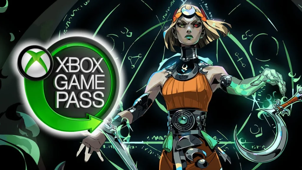 Game Pass fiyat indirimi resmileşti: Abonelik ücretleri düştü 1 Hades II karakteri Melinoë ve Xbox Game Pass logosunun yer aldığı Nisan 2026 oyun listesi kapak görseli.